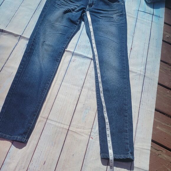 V.I.P. JEANS Women's Denim Juniors Mid Rise Regular Fit Blue Stone Wash - Picture 12 of 15